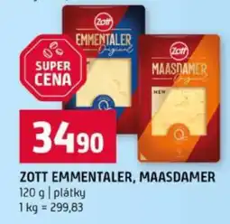 Terno ZOTT EMMENTALER, MAASDAMER nabídka