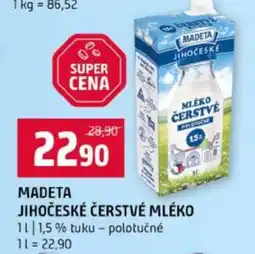 Terno MADETA JIHOČESKÉ ČERSTVÉ MLÉKO nabídka