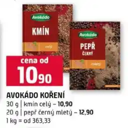 Terno Avokádo koření nabídka