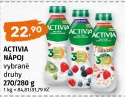 Terno Activia nápoj nabídka