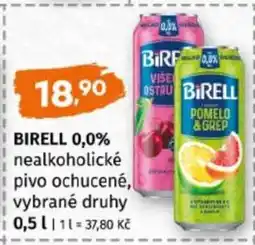 Terno BIRELL 0,0% nealkoholické pivo ochucené, vybrané druhy nabídka