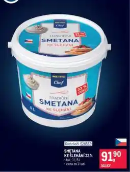 Makro Smetana ke šlehání 33% nabídka