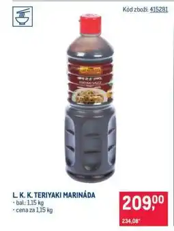 Makro L.K.K. TERIYAKI MARINÁDA nabídka