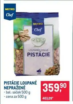 Makro Pistácie loupané nepražené nabídka