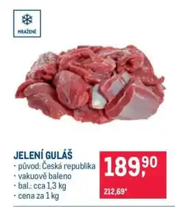 Makro Jelení guláš nabídka