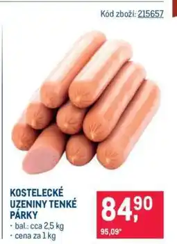 Makro KOSTELECKÉ UZENINY TENKÉ PÁRKY nabídka