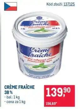 Makro CRÈME FRAÎCHE 38 % nabídka