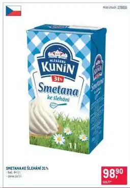 Makro Smetana ke šlehání 31 % nabídka