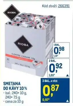 Makro Smetana do kávy 10 % nabídka