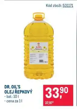 Makro DR. OIL'S OLEJ ŘEPKOVÝ nabídka