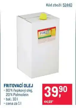 Makro Fritovací olej nabídka