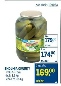 Makro Znojmia Okurky nabídka