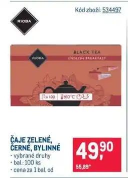 Makro ČAJE ZELENÉ, ČERNÉ, BYLINNÉ nabídka