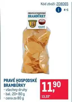 Makro Pravé hospodské brambůrky nabídka