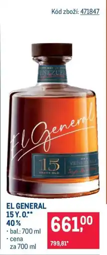 Makro EL GENERAL 15 Y.O.** 40% nabídka