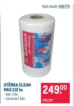 Makro UTĚRKA CLEAN MAX 112 ks nabídka