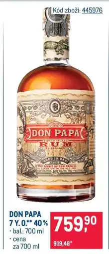 Makro DON PAPA 7 Y. O.** 40 % nabídka