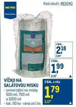 Makro VÍČKO NA SALÁTOVOU MISKU nabídka