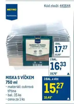 Makro MISKA S VÍČKEM 750 ml nabídka