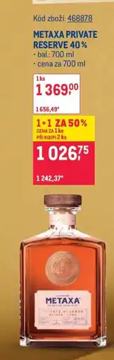 Makro METAXA PRIVATE RESERVE 40 % nabídka