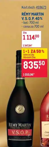 Makro RÉMY MARTIN V.S.O.P. 40 % nabídka