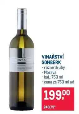 Makro Vinařství Sonberk nabídka