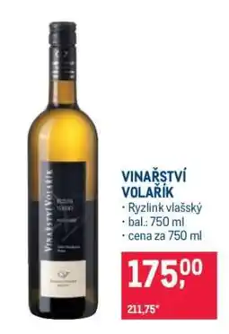 Makro Vinařství Volařík nabídka