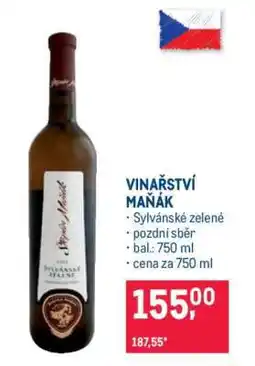Makro Vinařství Maňák nabídka
