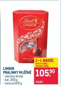 Makro LINDOR PRALINKY MLÉČNÉ nabídka