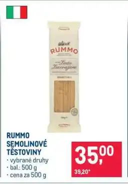 Makro Rummo semolinové těstoviny nabídka