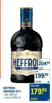 Makro HEFFRON CREMOSO 15% nabídka