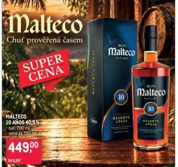 Makro Malteco 10 Años 40,5 % nabídka