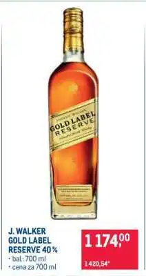 Makro J. WALKER GOLD LABEL RESERVE 40 % nabídka