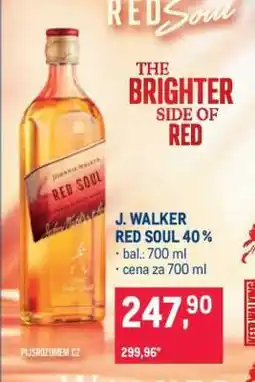 Makro J. WALKER RED SOUL 40 % nabídka