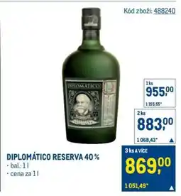 Makro DIPLOMÁTICO RESERVA 40 % nabídka