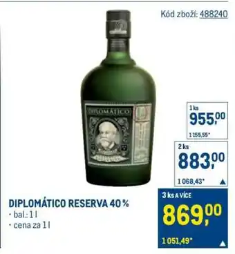 DIPLOMÁTICO RESERVA 40 %