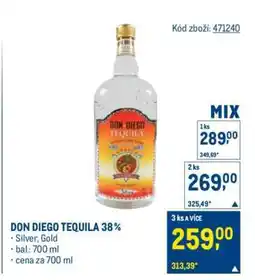 Makro DON DIEGO TEQUILA 38 % nabídka