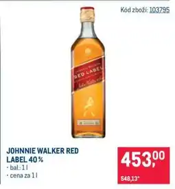 Makro Johnnie Walker Red Label 40 % nabídka
