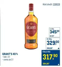 Makro Grant’s 40 % nabídka