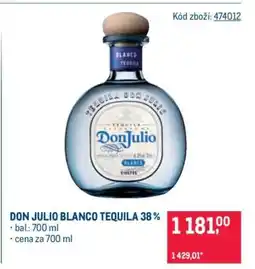 Makro DON JULIO BLANCO TEQUILA 38 % nabídka