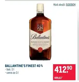 Makro Ballantine’s Finest 40 % nabídka
