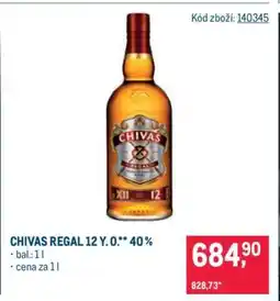 Makro Chivas Regal 12 Y. O.** 40 % nabídka