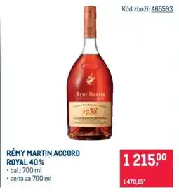 Makro RÉMY MARTIN ACCORD ROYAL 40 % nabídka