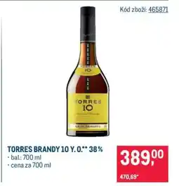 Makro Torres Brandy 10 Y. O.** 38 % nabídka