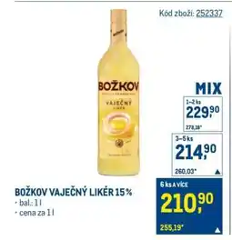 Makro Božkov Vaječný Likér 15 nabídka