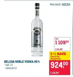 Makro BELUGA NOBLE VODKA 40 % nabídka