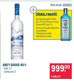 Makro Grey Goose 40 % nabídka