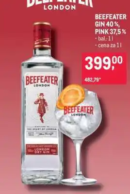 BEEFEATER GIN 40 %, PINK 37,5 %