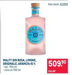 Makro MALFY GIN ROSA, LIMONE, ORIGINALE, ARANCIA 41 % nabídka