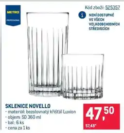 Makro SKLENICE NOVELLO nabídka